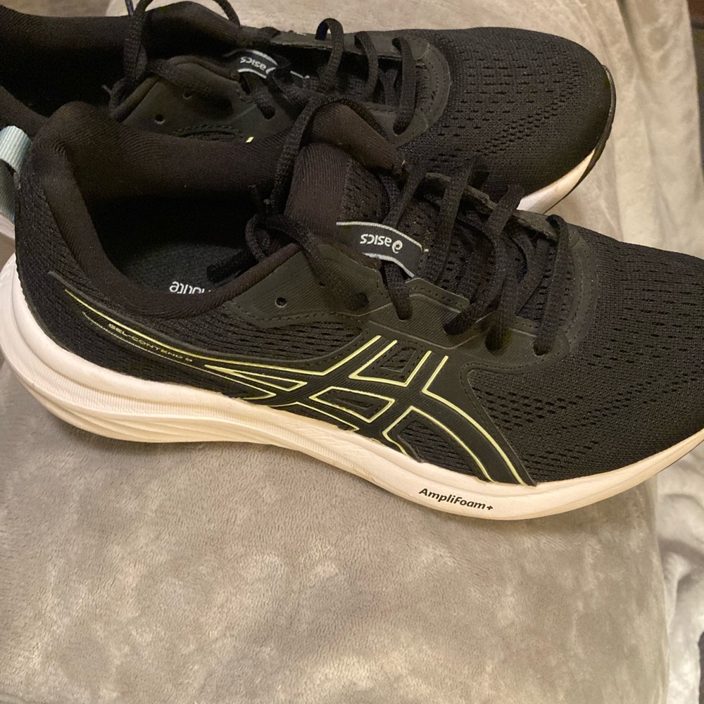 ASICS Black and Yellow Athletic Shoes